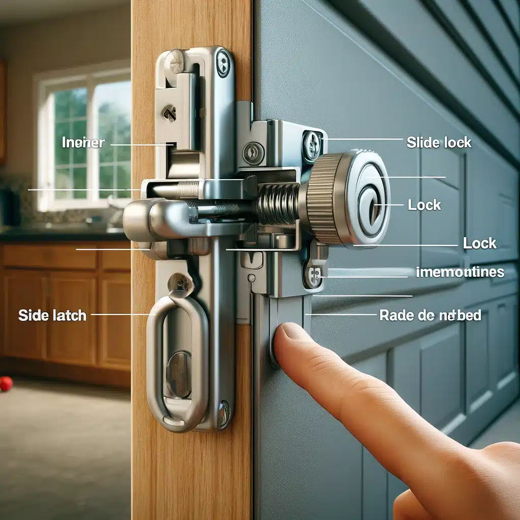 how to lock garage door from inside