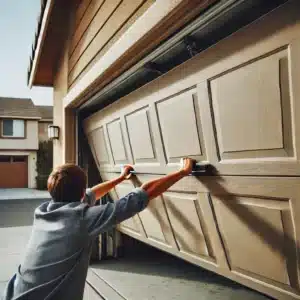 open garage door manually from outside