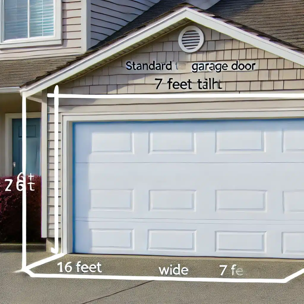 standard 2 car garage door size